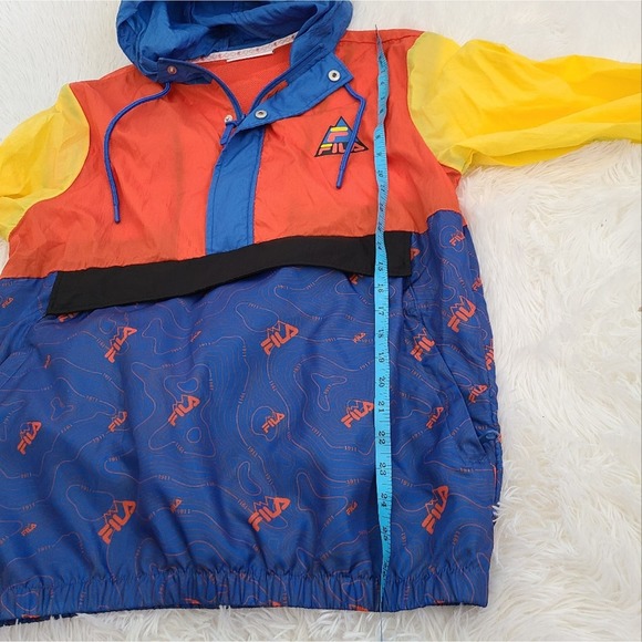 Fila Men's Terrain Anorak Colorblock Retro Windbreaker Hoodie SZ M - Picture 11 of 13